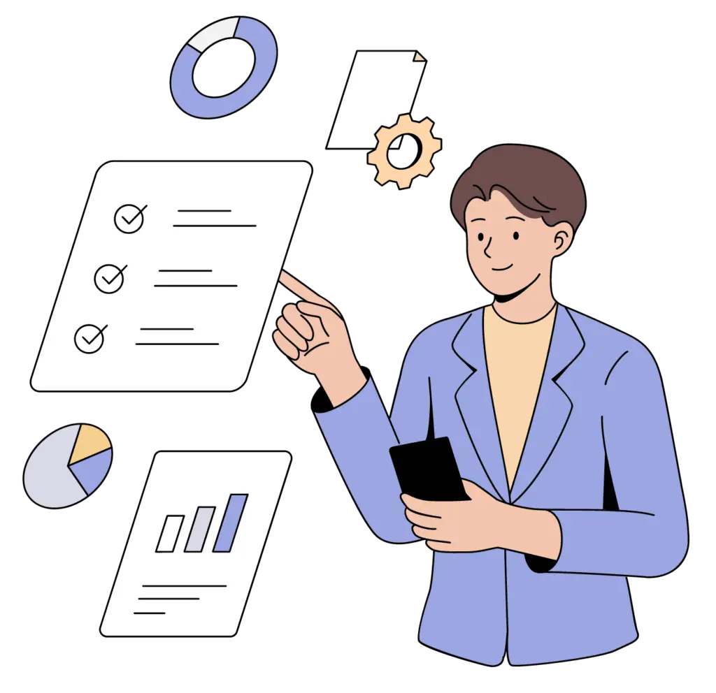 Векторна ілюстрація, на якій зображено шукача робо��и, що завантажує свій резюме для нових кар'єрних можливостей.