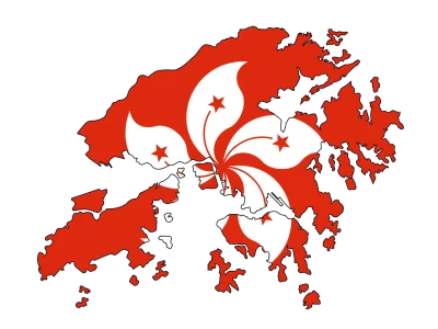 An outline map of hong kong